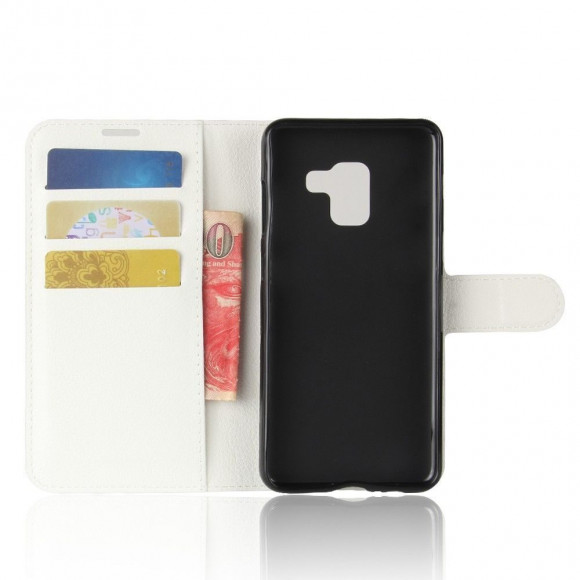 Чехол с визитницей для Samsung Galaxy A8 Plus (2018) (белый) Чехол с визитницей для Samsung Galaxy A8 Plus (2018) (белый)