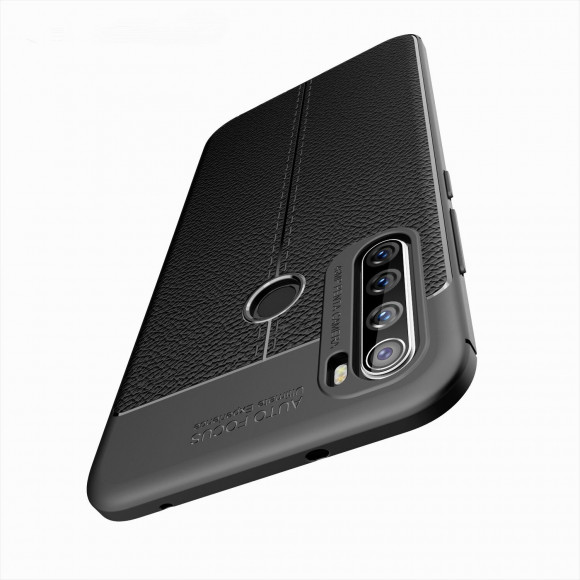 Чехол-накладка Litchi Grain для Xiaomi Redmi Note 8T (черный)