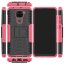 Чехол Hybrid Armor для Xiaomi Redmi Note 9 (черный + розовый)