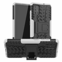 Чехол Hybrid Armor для Samsung Galaxy A51 (черный + белый)
