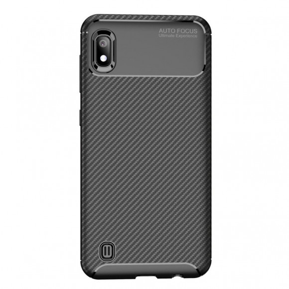 Чехол-накладка Resistant Carbon для Samsung Galaxy A10 (черный)