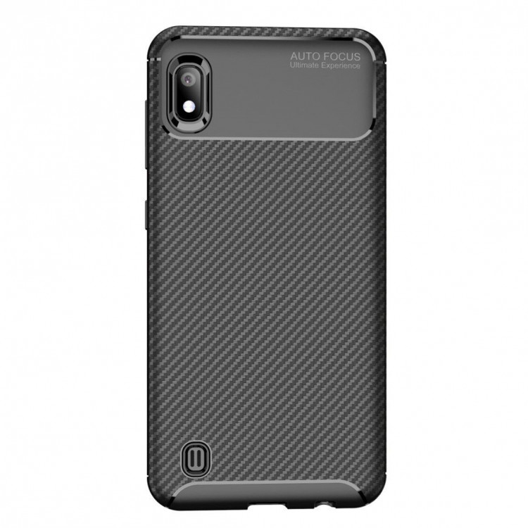 Чехол-накладка Resistant Carbon для Samsung Galaxy A10 (черный)