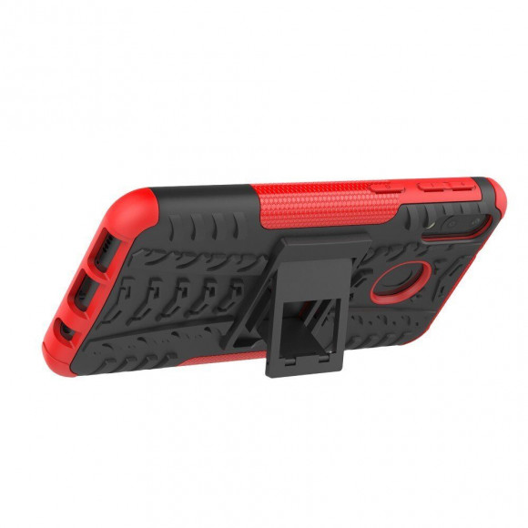 Чехол Hybrid Armor для Samsung Galaxy M20 (черный + красный)