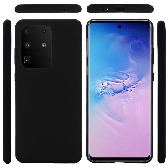 Силиконовый чехол Mobile Shell для Samsung Galaxy S20 Ultra (черный) Силиконовый чехол Mobile Shell для Samsung Galaxy S20 Ultra (черный)