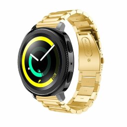 Стальной браслет Solid Stainless для Samsung Gear Sport / Gear S2 Classic / Galaxy Watch 42мм / Watch Active / Watch 3 (41мм) / Watch4 (золотой)