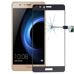 Защитное стекло 3D для Huawei Honor V8 (черный)