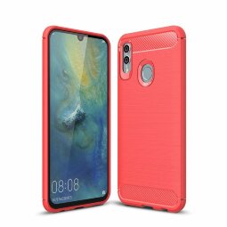 Чехол-накладка Carbon Fibre для Huawei Honor 10 Lite / P Smart (2019) (красный)