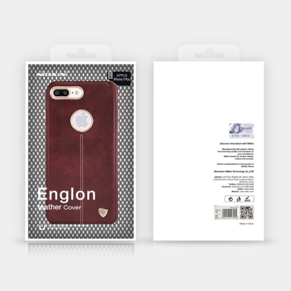 Кожаный чехол - накладка NILLKIN Englon для iPhone 7 Plus (синий) Кожаный чехол - накладка NILLKIN Englon для iPhone 7 Plus (синий)