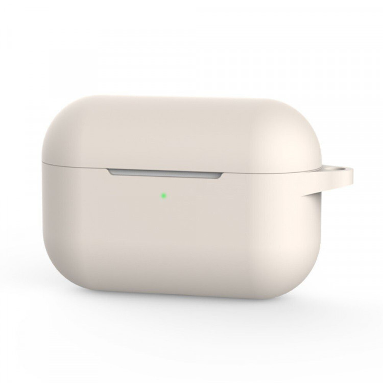 Силиконовый чехол для наушников Apple AirPods Pro (бежевый)