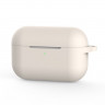 Силиконовый чехол для наушников Apple AirPods Pro (бежевый)