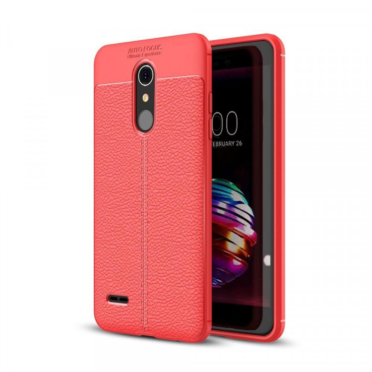 Чехол-накладка Litchi Grain для LG K10 (2018) / LG K30 (красный)