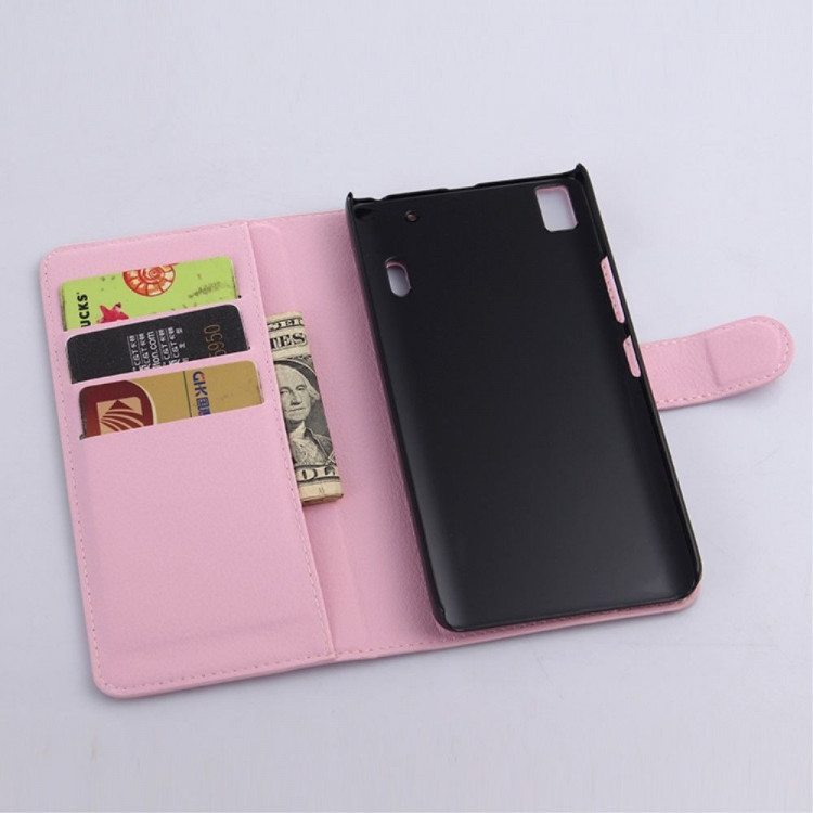 Чехол с визитницей для Lenovo A7000 / K3 Note (розовый)