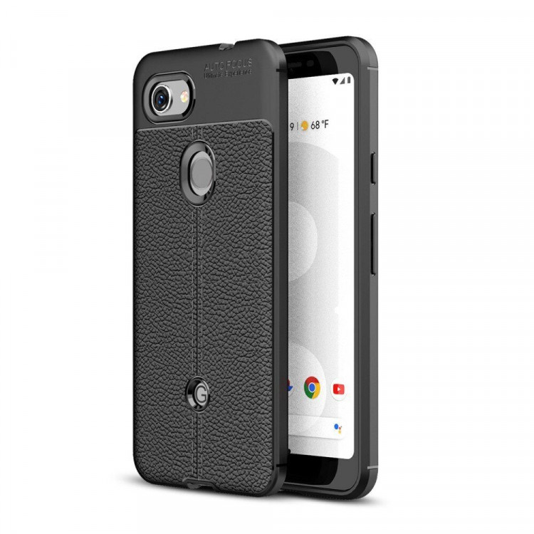 Чехол-накладка Litchi Grain для Google Pixel 3a (черный)