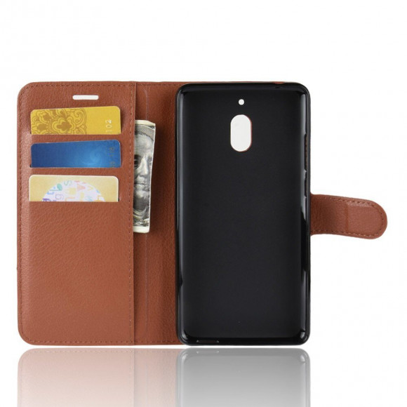 Чехол с визитницей для Nokia 2.1 (коричневый) Чехол с визитницей для Nokia 2.1 (коричневый)