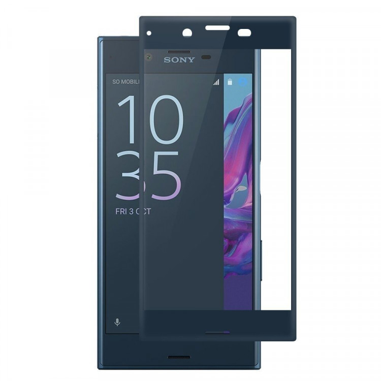 3D - Защитное стекло для Sony Xperia XZ / XZs (темно-синий)