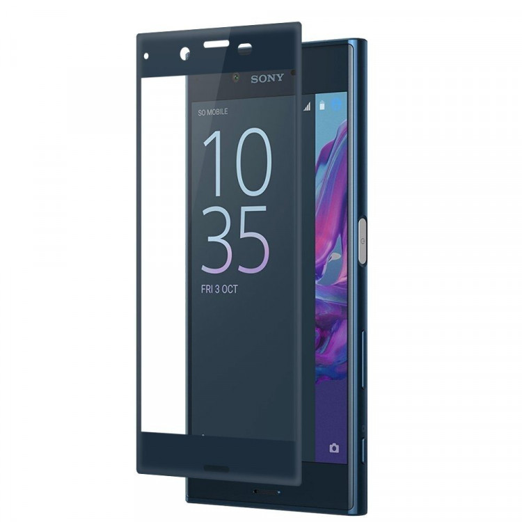 3D - Защитное стекло для Sony Xperia XZ / XZs (темно-синий)