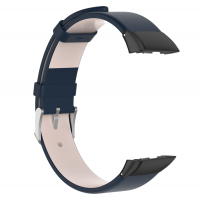 Кожаный ремешок для Huawei Band 6 / Honor Band 6 (темно-синий)