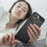 Чехол-накладка Carbon Fibre для iPhone 14 Pro (черный)