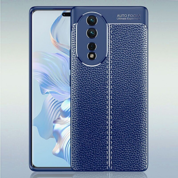 Чехол-накладка Litchi Grain для Honor 80 Pro (темно-синий) Чехол-накладка Litchi Grain для Honor 80 Pro (темно-синий)