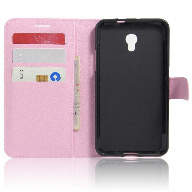 Чехол-книжка с визитницей для ZTE Blade V7 (розовый)