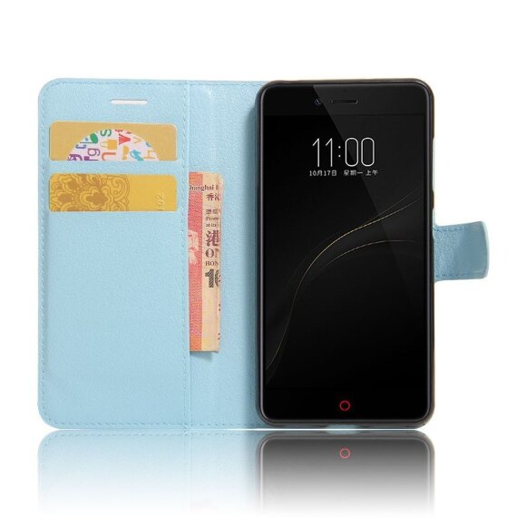 Чехлы с визитницей для ZTE Nubia Z11 Mini S (голубой)