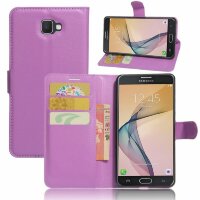Чехол с визитницей для Samsung Galaxy J7 Prime SM-G610F/DS (фиолетовый) (On7 2016 SM-G6100)