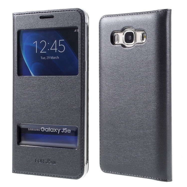 Чехол с окнами для Samsung Galaxy J5 (2016) SM-J510F/DS (серый)