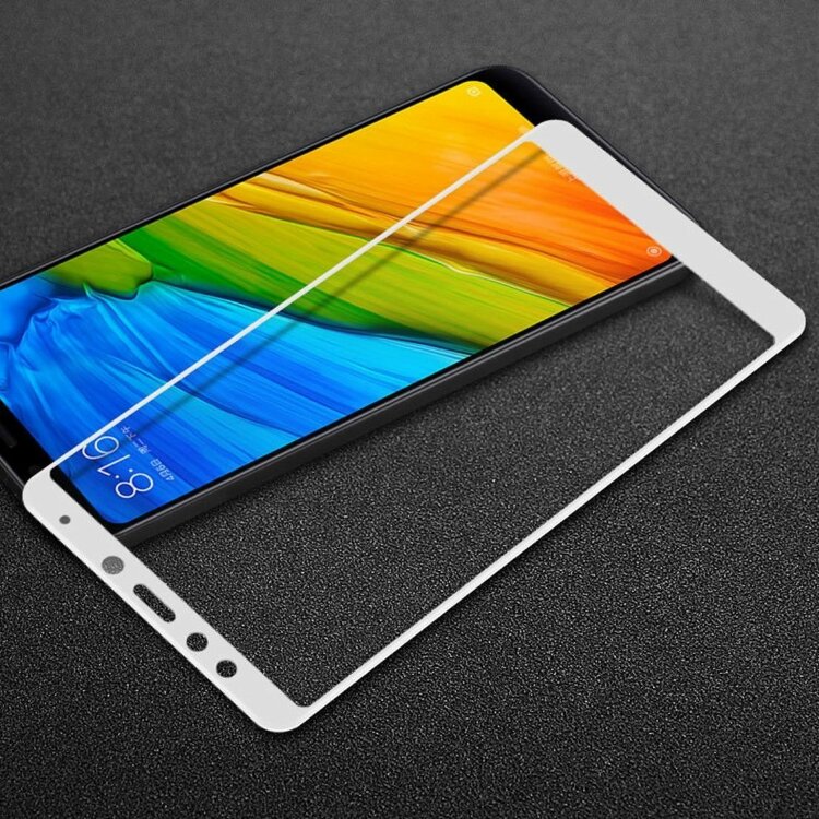 Защитное стекло 3D для Xiaomi Redmi 5 (белый)