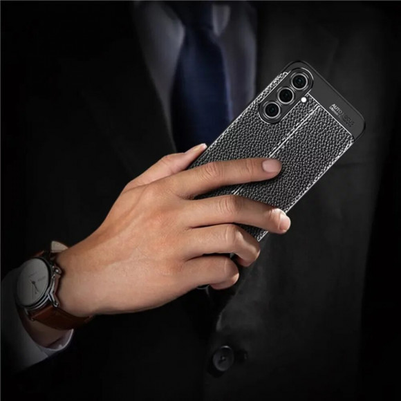 Чехол-накладка Litchi Grain для Samsung Galaxy A54 (черный) Чехол-накладка Litchi Grain для Samsung Galaxy A54 (черный)