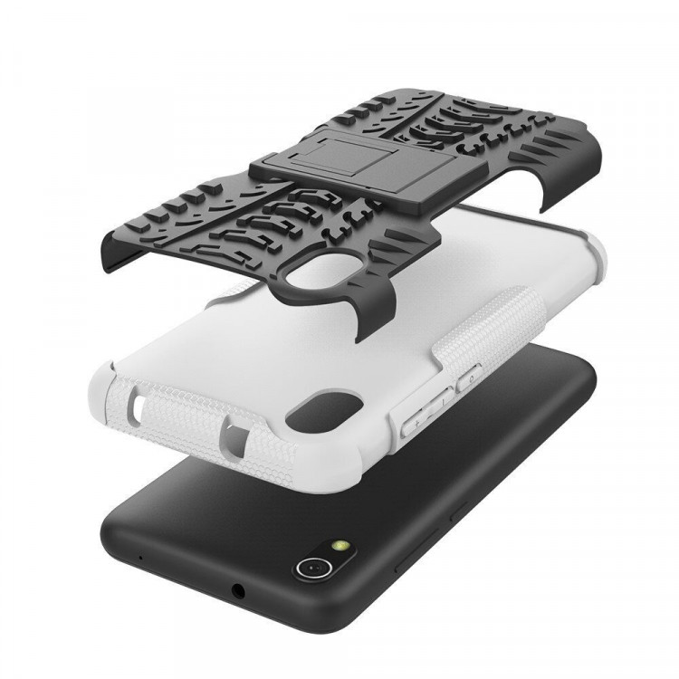 Чехол Hybrid Armor для Xiaomi Redmi 7A (черный + белый)