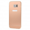 Алюминиевый бампер-чехол для Samsung Galaxy S7 Edge (розовое золото)