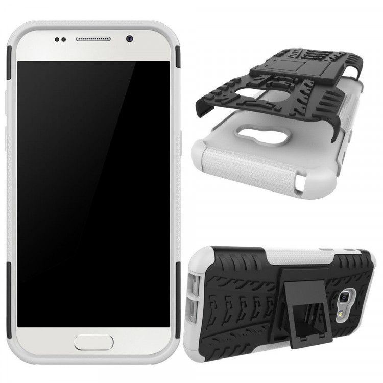 Чехол Hybrid Armor для Samsung Galaxy A3 (2017) SM-A320F (черный + белый)