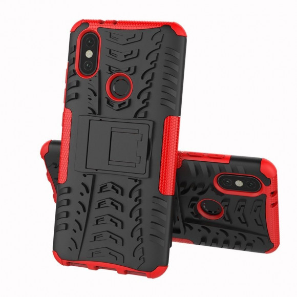 Чехол Hybrid Armor для Xiaomi Mi 6X / Xiaomi Mi A2 (черный + красный) Чехол Hybrid Armor для Xiaomi Mi 6X / Xiaomi Mi A2 (черный + красный)