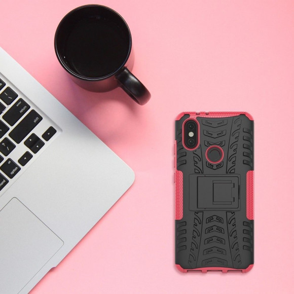 Чехол Hybrid Armor для Xiaomi Mi 6X / Xiaomi Mi A2 (черный + красный) Чехол Hybrid Armor для Xiaomi Mi 6X / Xiaomi Mi A2 (черный + красный)