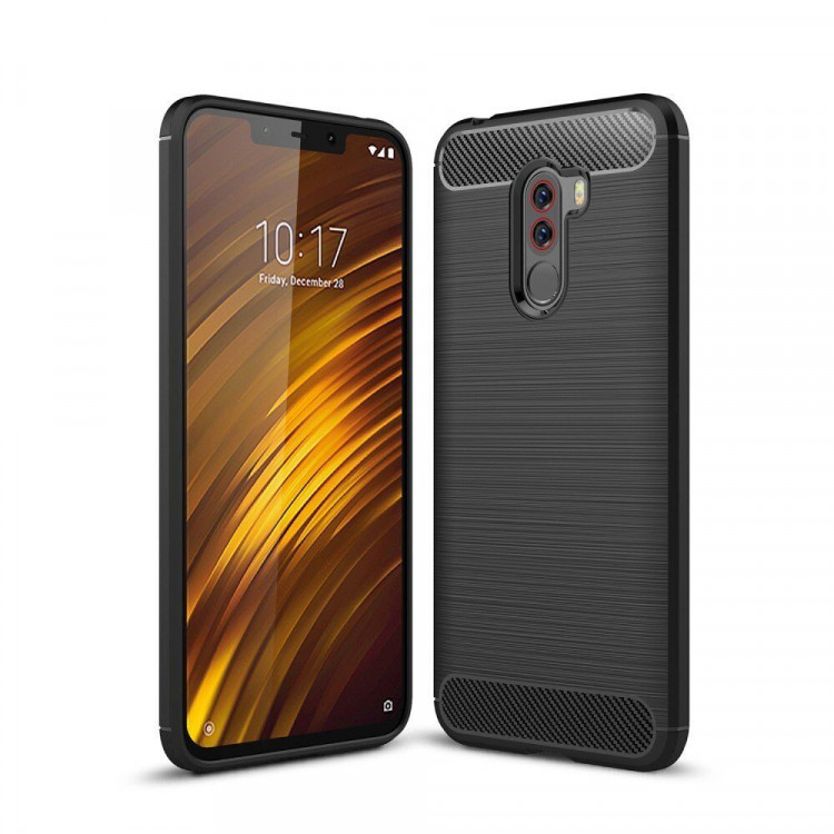 Чехол-накладка Carbon Fibre для Xiaomi Pocophone F1 / Poco F1 (черный)