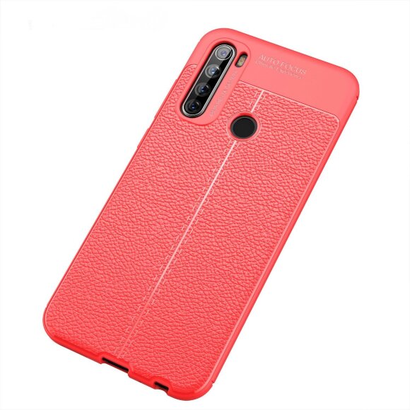 Чехол-накладка Litchi Grain для Xiaomi Redmi Note 8T (красный)
