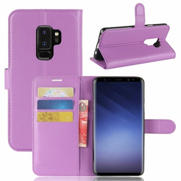 Чехол с визитницей для Samsung Galaxy S9+ (фиолетовый)