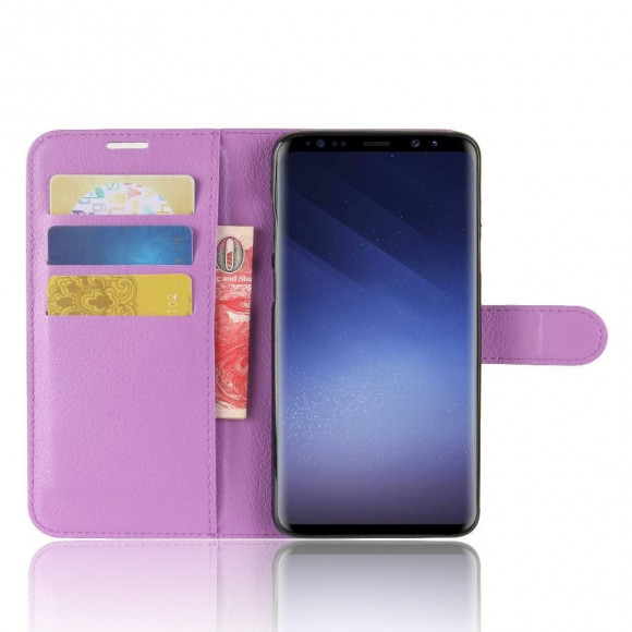 Чехол с визитницей для Samsung Galaxy S9+ (фиолетовый) Чехол с визитницей для Samsung Galaxy S9+ (фиолетовый)