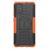 Чехол Hybrid Armor для Samsung Galaxy A71 (черный + оранжевый)