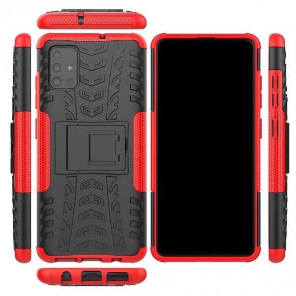 Чехол Hybrid Armor для Samsung Galaxy A51 (черный + красный) Чехол Hybrid Armor для Samsung Galaxy A51 (черный + красный)