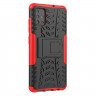 Чехол Hybrid Armor для Samsung Galaxy A51 (черный + красный)
