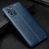 Чехол-накладка Litchi Grain для Xiaomi Redmi Note 10 / Redmi Note 10S / Poco M5S (темно-синий)