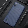 Чехол-накладка Resistant Carbon для Samsung Galaxy A10 (темно-синий)