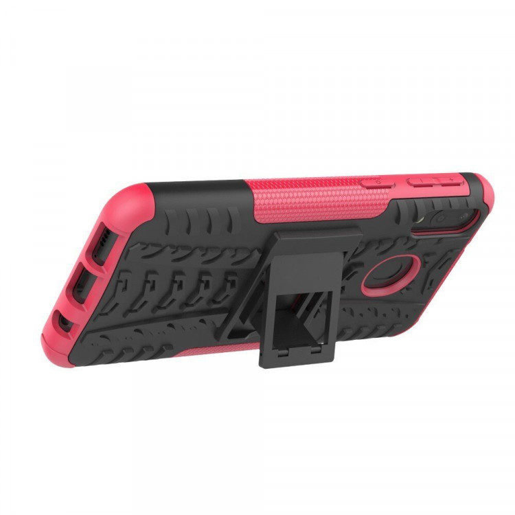 Чехол Hybrid Armor для Samsung Galaxy M20 (черный + розовый)