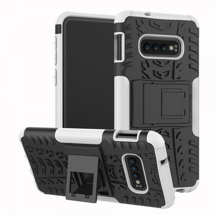 Чехол Hybrid Armor для Samsung Galaxy S10e (черный + белый)