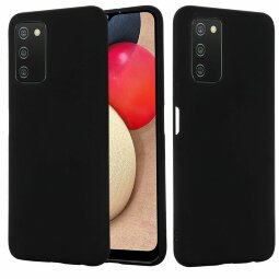 Силиконовый чехол Mobile Shell для Samsung Galaxy A03s (черный)