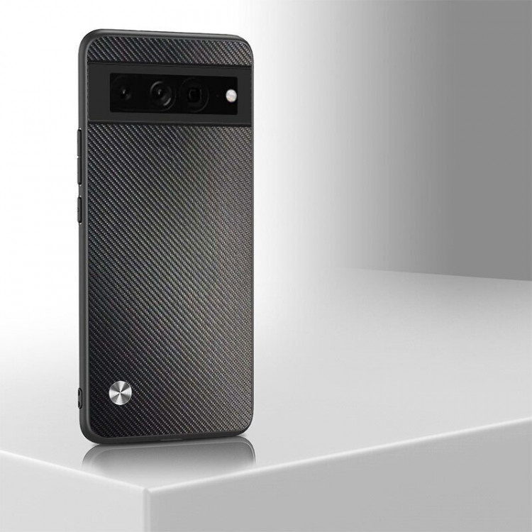 Чехол из искусственной кожи для Google Pixel 7 Pro (карбон)