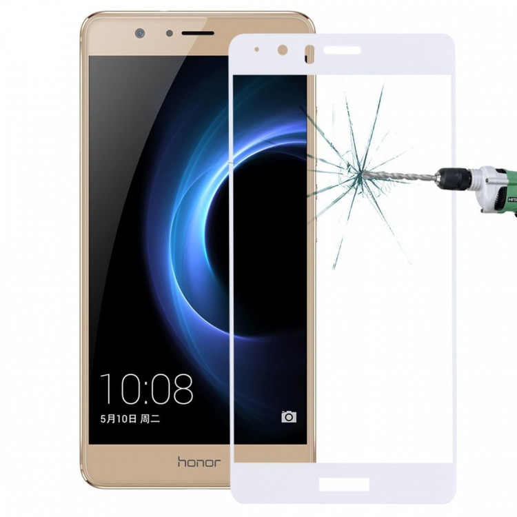 Защитное стекло 3D для Huawei Honor V8 (белый)