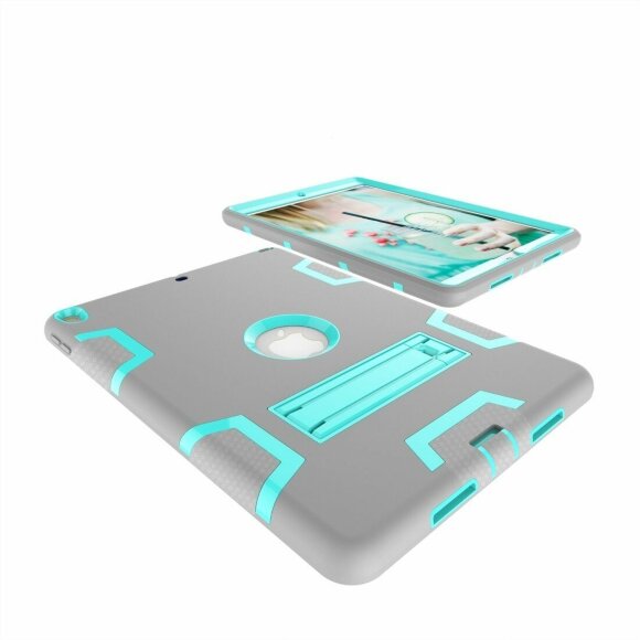 Гибридный TPU чехол для Apple iPad Pro 10.5 / iPad Air (2019) (серый + голубой) Гибридный TPU чехол для Apple iPad Pro 10.5 / iPad Air (2019) (серый + голубой)