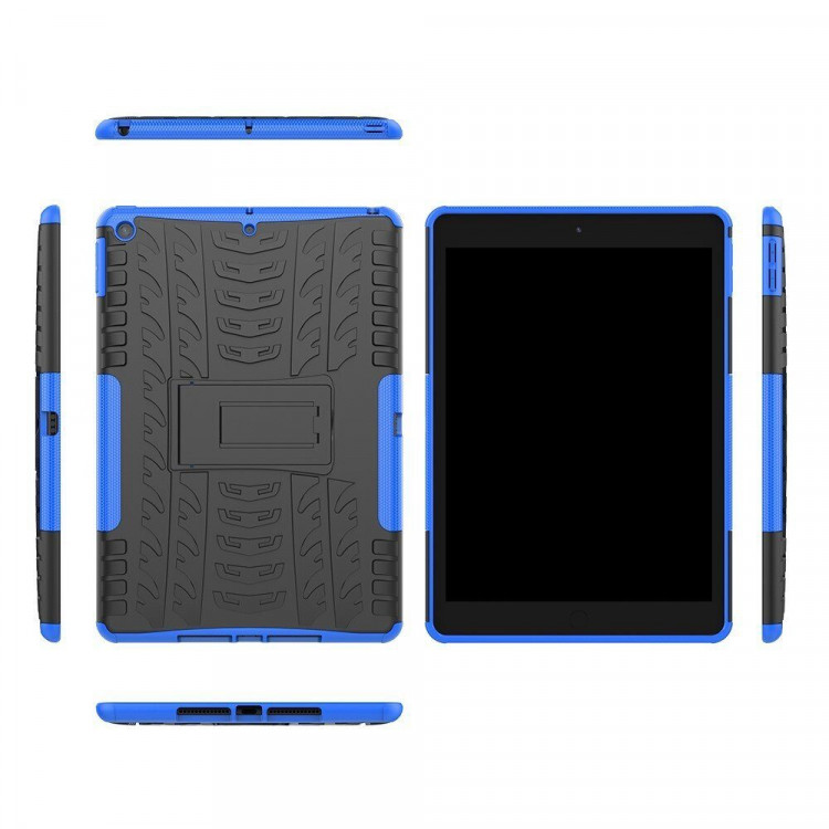 Чехол Hybrid Armor для Apple iPad 10.2 (черный + голубой)